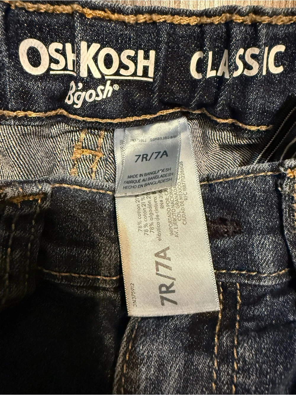 OshKosh B'gosh Boys Indigo Straight Jeans - Size 7R